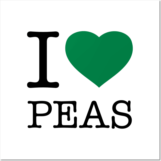 I LOVE PEAS Wall Art by eyesblau